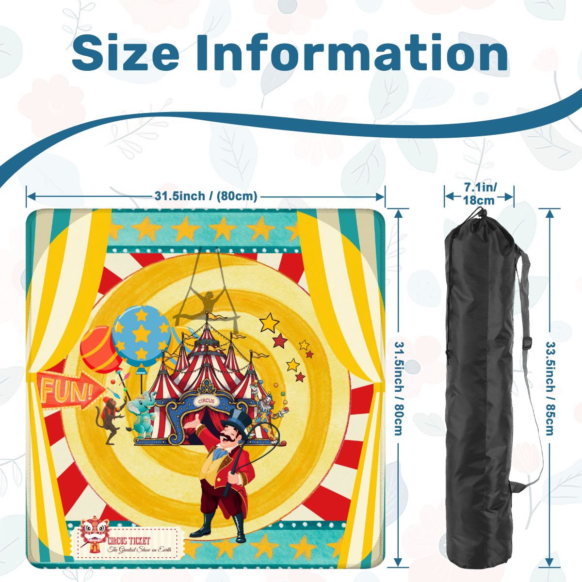 Send in the Clowns Circus Themed Mahjong Mat - Splash of Color Co.