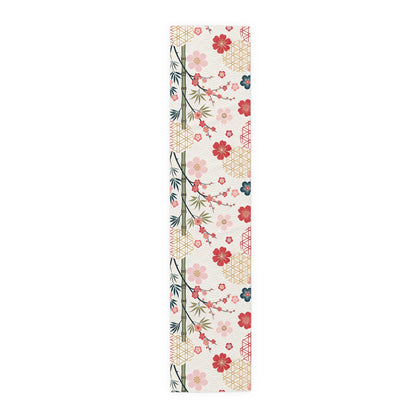 Asian Inspired Mahjong Elegant Floral Table Runner for Dining, Perfect Gatherings, Mahj Parties Weddings, Holidays, and Special Occasions