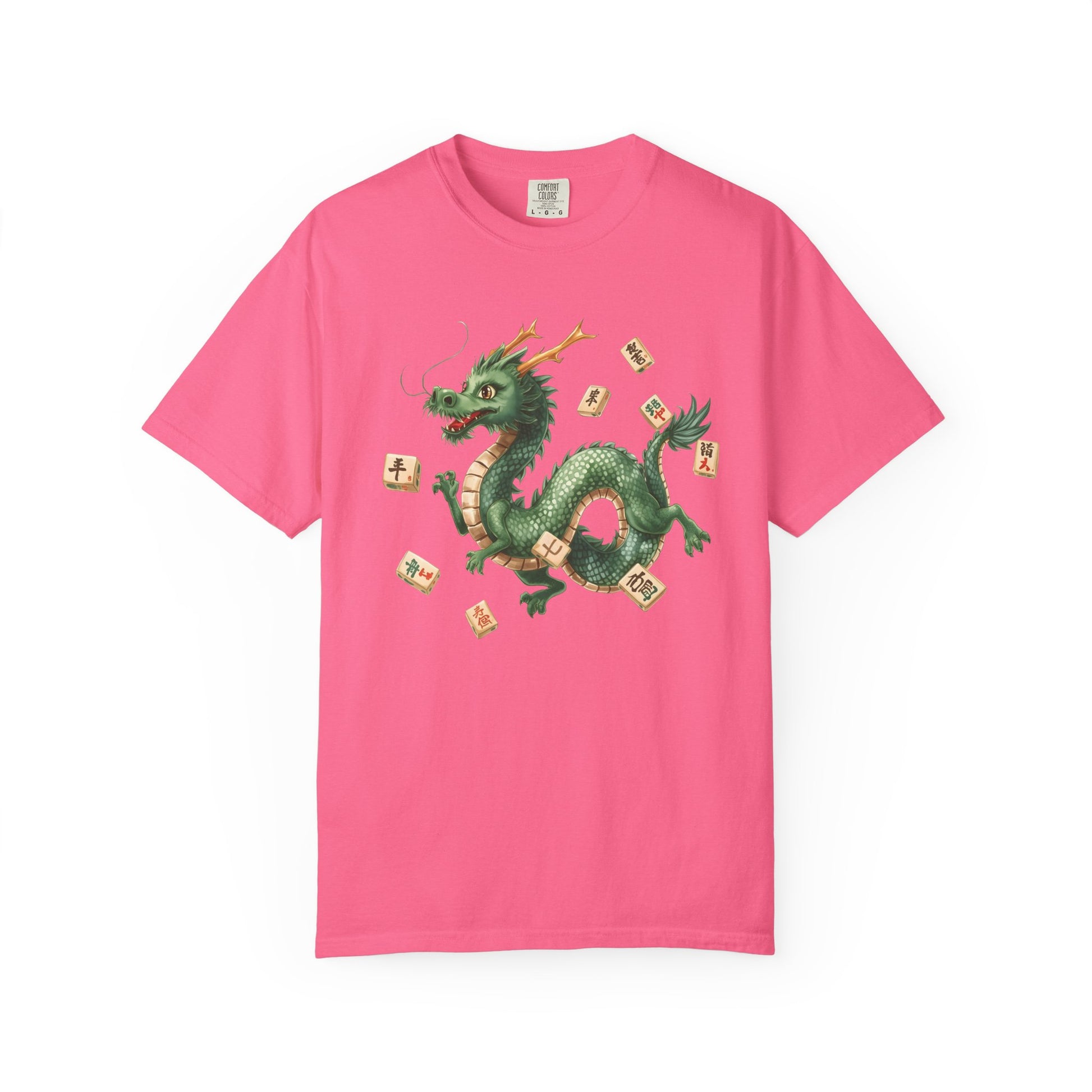 Mahjong Dragon T-Shirt — Vintage Green Dragon Mahjong Tiles Tee - Splash of Color Co.