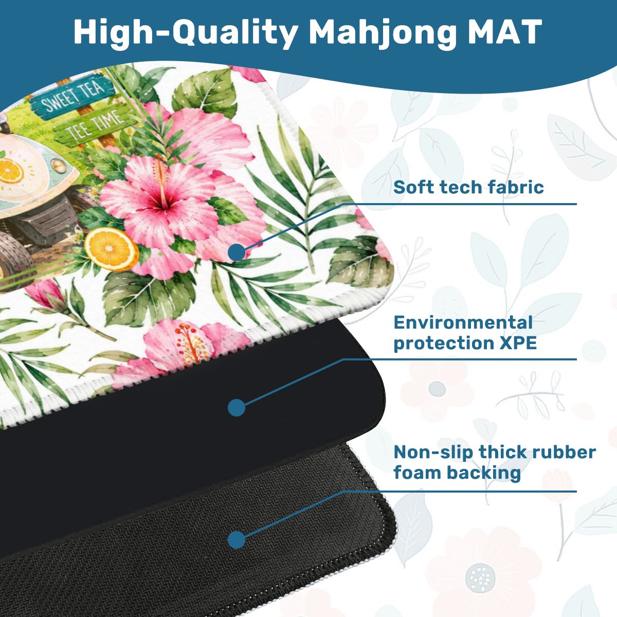 See Ya Later Alligator Florida Sunshine Mahjong Mat - Splash Of Mahj And Color Co.