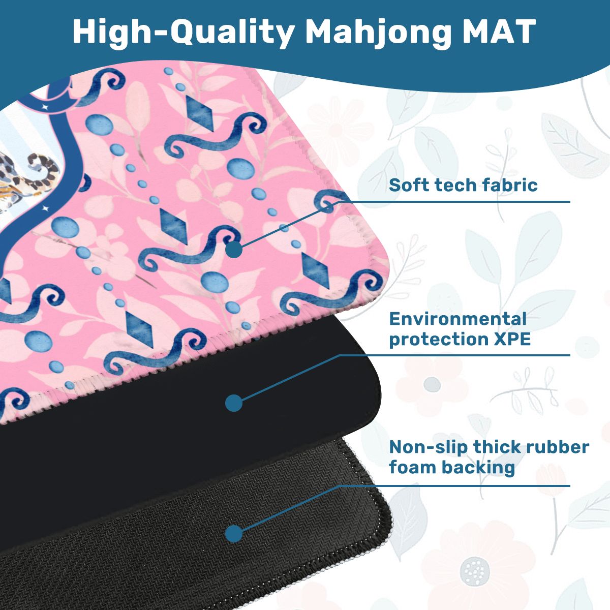 The Charleston Cheetah Mahjong Mat - Splash of Color Co.