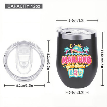 Mahjong Girls Cruise Egg - Shaped Tumbler - Splash of Color Co.