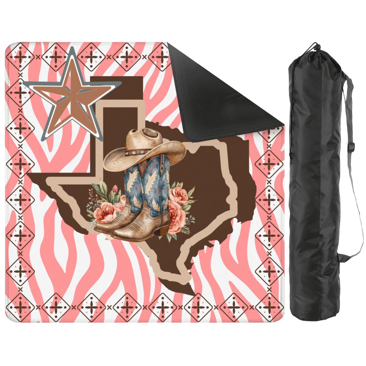 Knocking Boots Texas Mahjong Mat Boho Wildflower - Splash of Color Co.