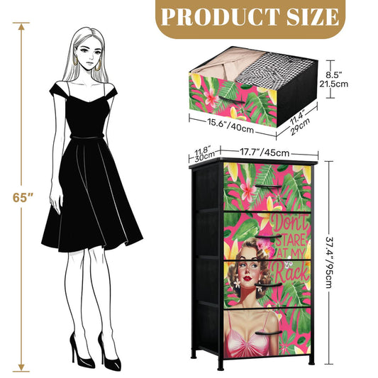 Funny Mahjong Cheeky Vintage Gal, Chest Of Drawers Mahjong Organizer Dresser - Splash of Color Co.