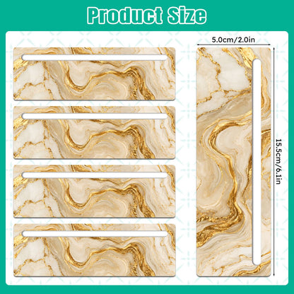 Gold Gilded Marbled Mahjong Line Reader 4 Pack - Splash Of Mahj And Color Co.