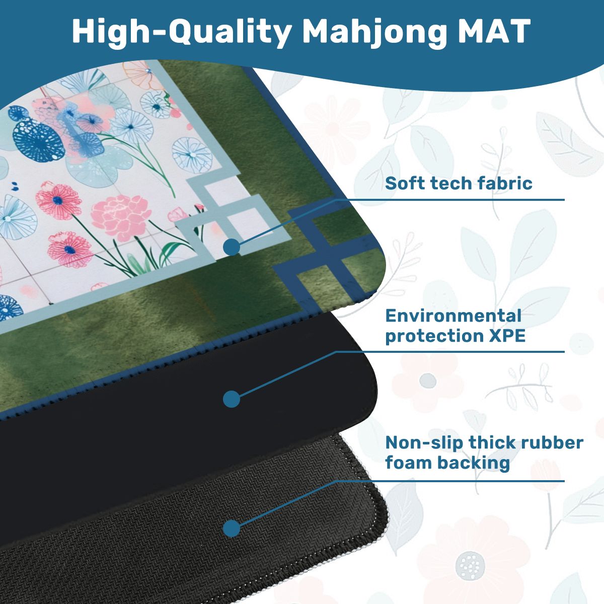 Malachite Mahjong Mat Asian Motif - Splash of Color Co.