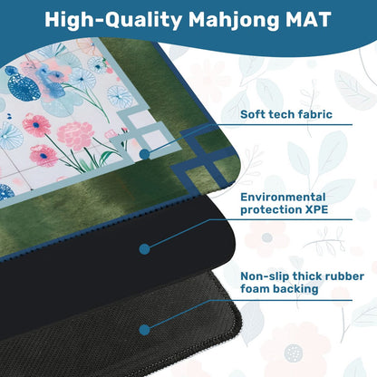 Malachite Mahjong Mat Asian Motif - Splash of Color Co.