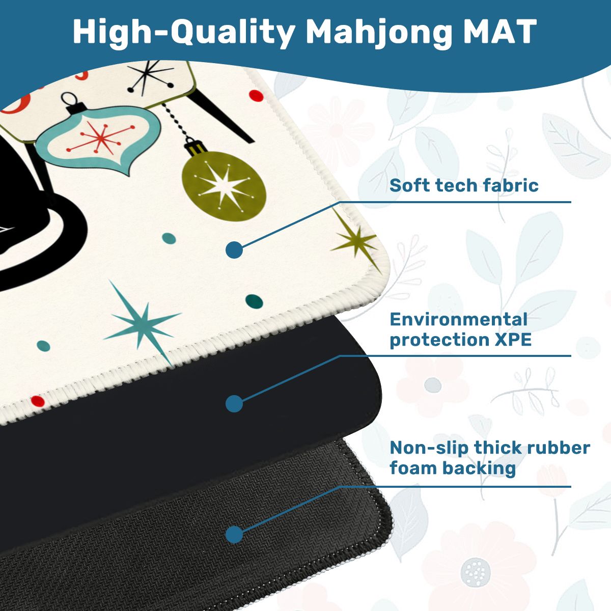 Tis The Season Grumpy Cat Christmas Mahjong Mat - Splash Of Mahj And Color Co.