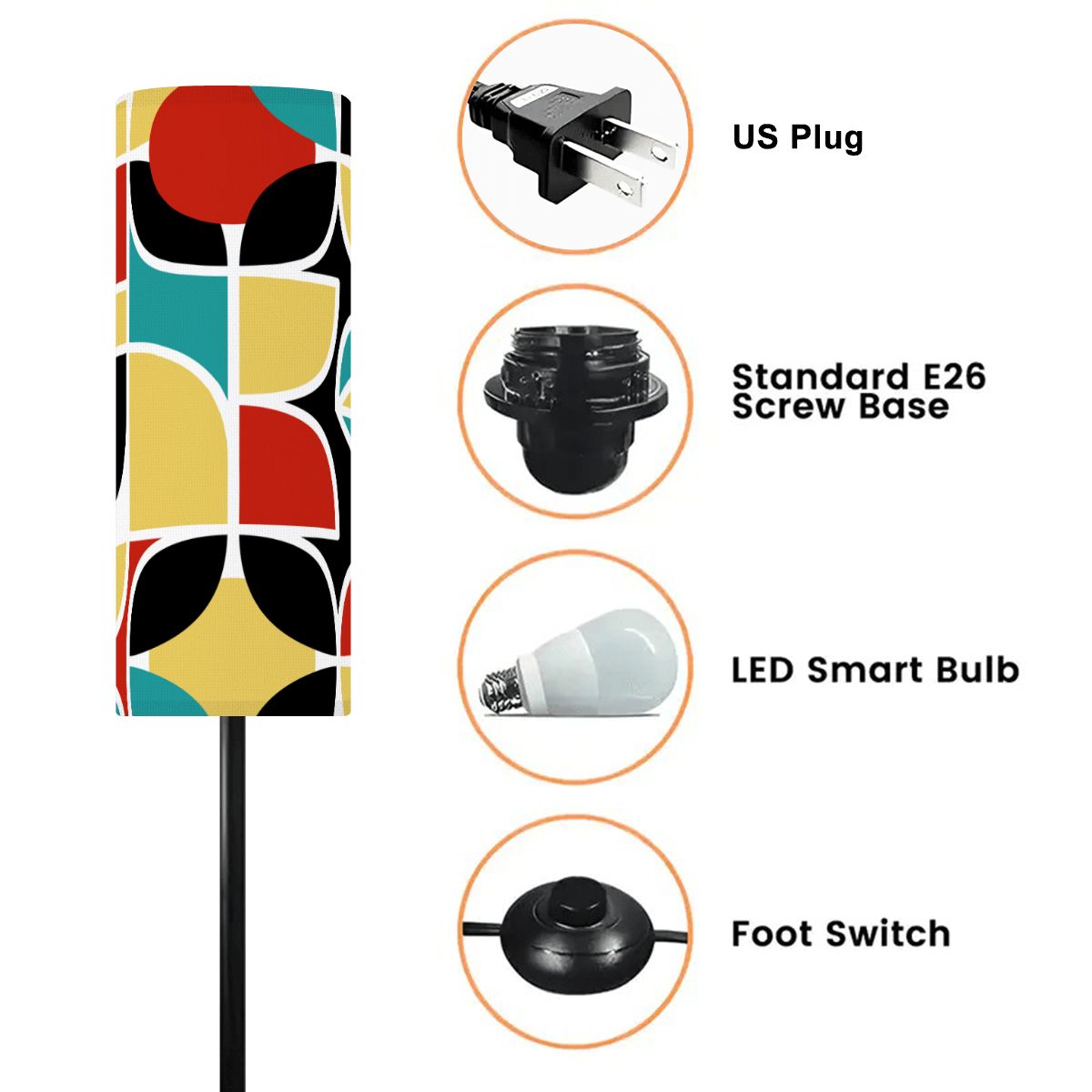 Modmaxcentric Geometric Modern Floor Lamp - Splash Of Mahj And Color Co.