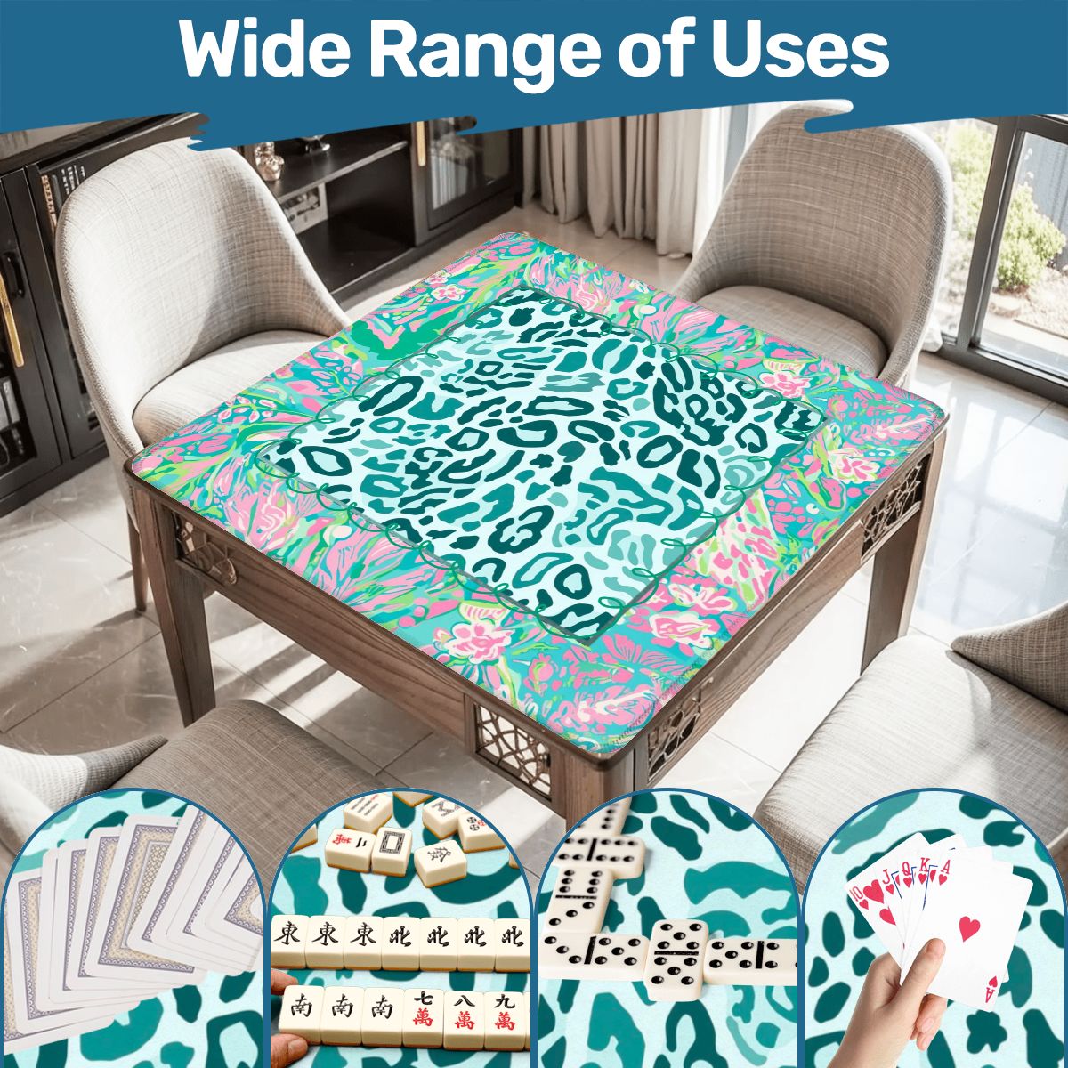 Preppy Pastel Cotton Candy Wild Thing Mahjong Mat - Splash of Color Co.