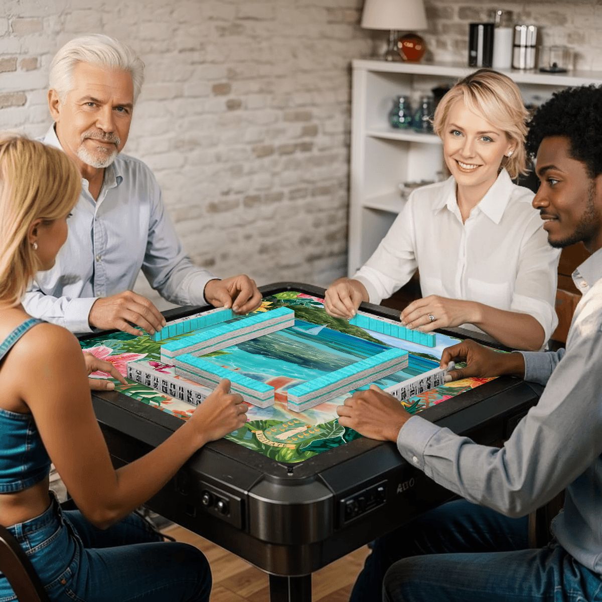 BVI British Virgin Islands Tropical Mahjong Mat - Splash of Color Co.
