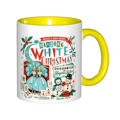 Mahjong White Christmas Nostalgic Haynes Sister Holiday Gift Mug