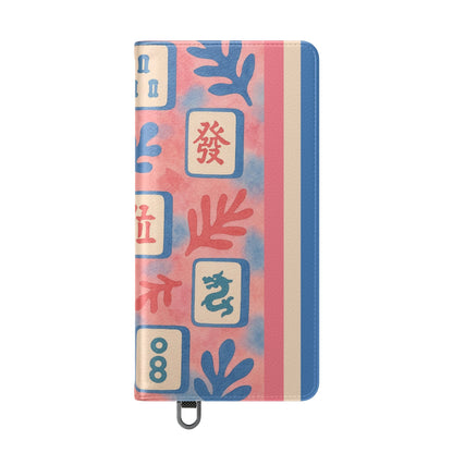 Mahjong Watercolor Artistic Flip Case for Phones, Stylish Wallet Cover, Trendy Phone Accessory, Ideal Gift for Friends, Protective Phone Sleeve