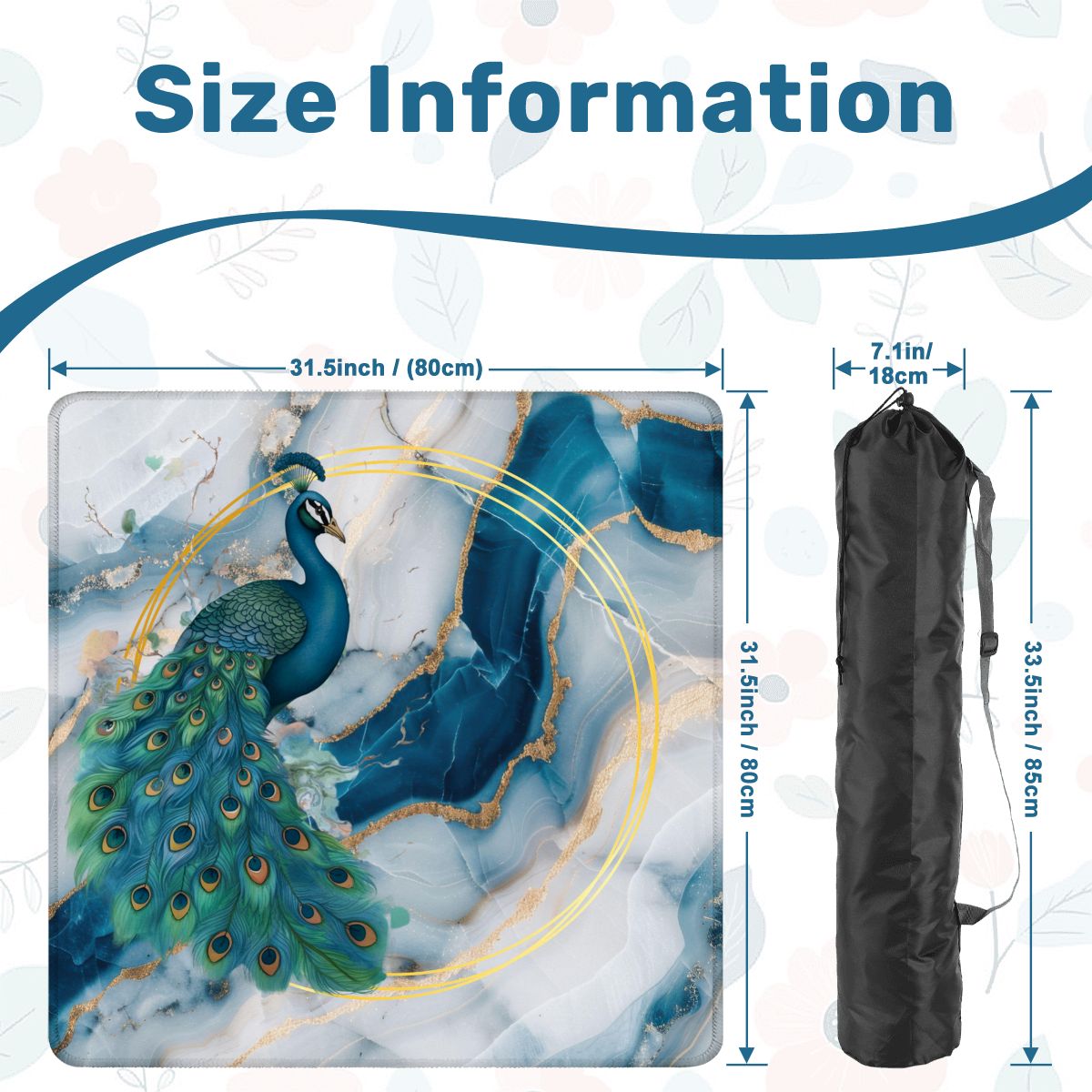 Peacock Blue Lagoon Mahjong Mat - Splash of Color Co.