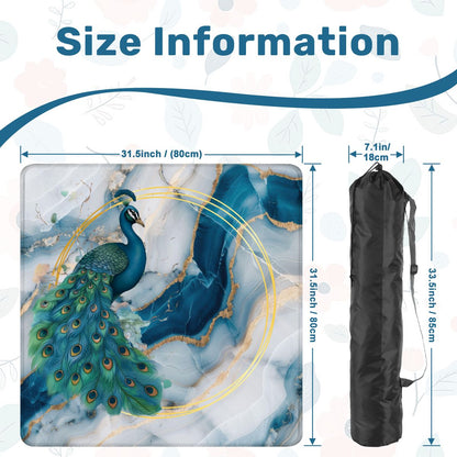 Peacock Blue Lagoon Mahjong Mat - Splash of Color Co.