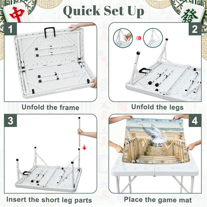 Pelican Landing Mini Mahj Mat And Foldable Mahjong Table - Splash of Color Co.