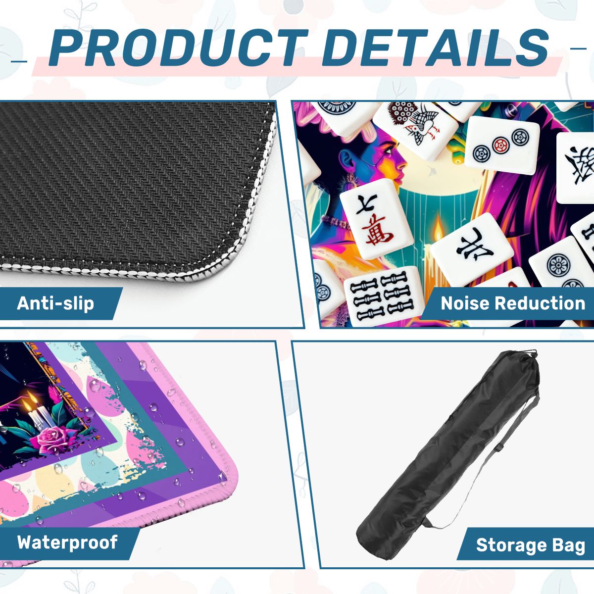 Sci - Fi Frankenstein And Bride Mahjong Mat - Splash of Color Co.