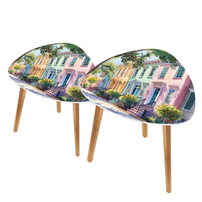 Charleston South Carolina Rainbow Row Modern Nesting Tables - Splash of Color Co.