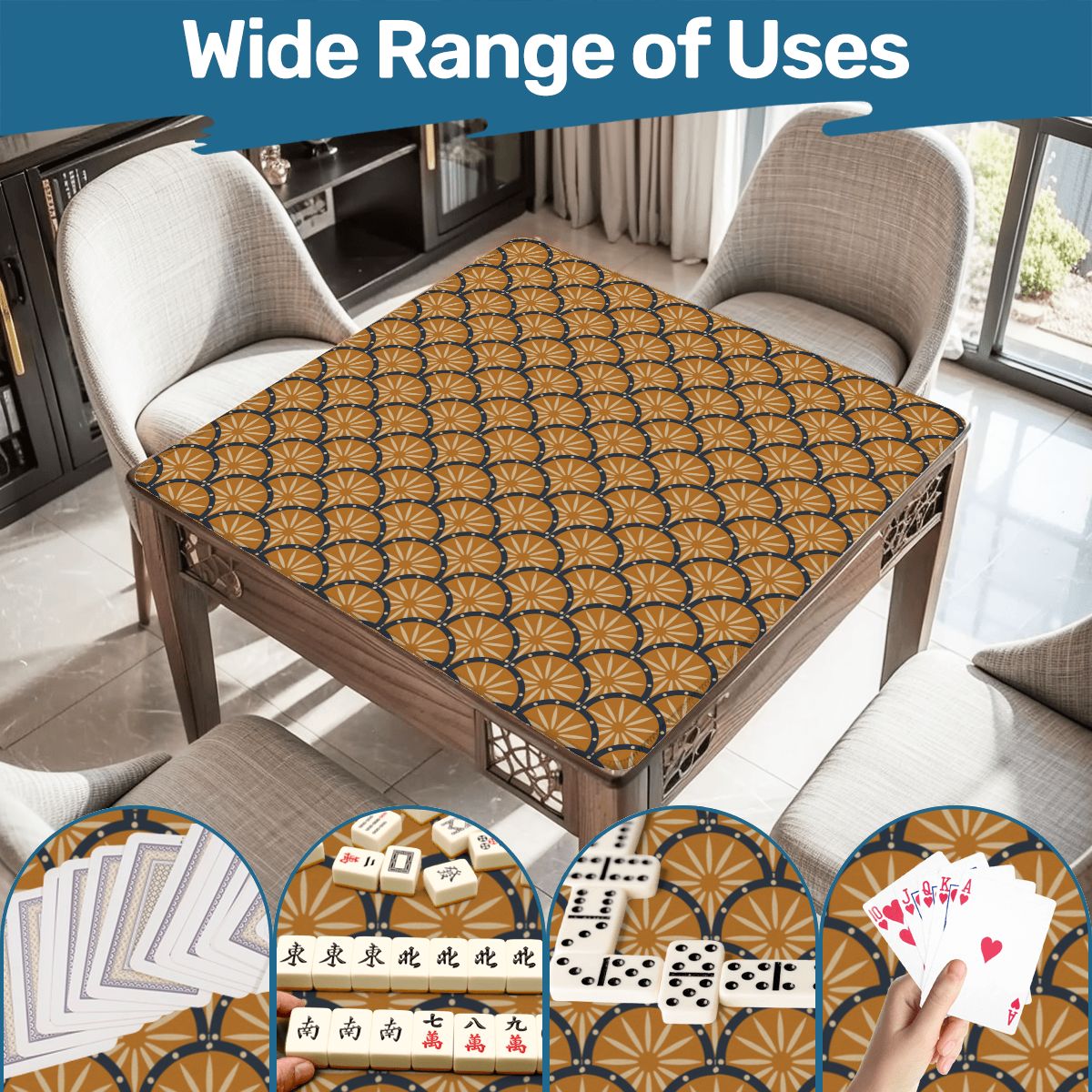 William Morris Damask Deco Mahjong Mat