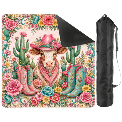 Holiday at the Hoedown Floral Pastels Mahjong Mat - Splash Of Mahj And Color Co.