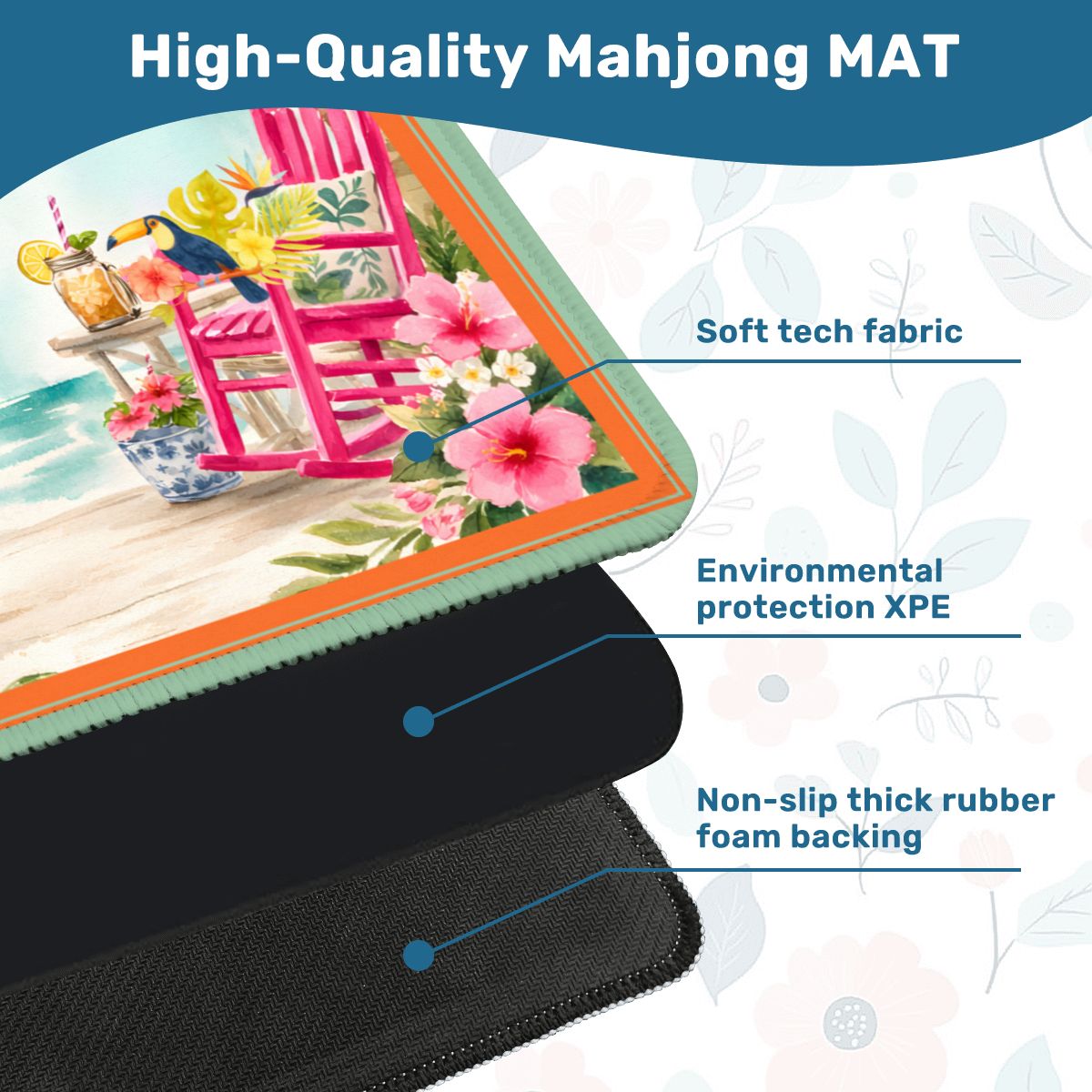 Southern Charm Tropical Island Vibes Mahjong Mat - Splash of Color Co.