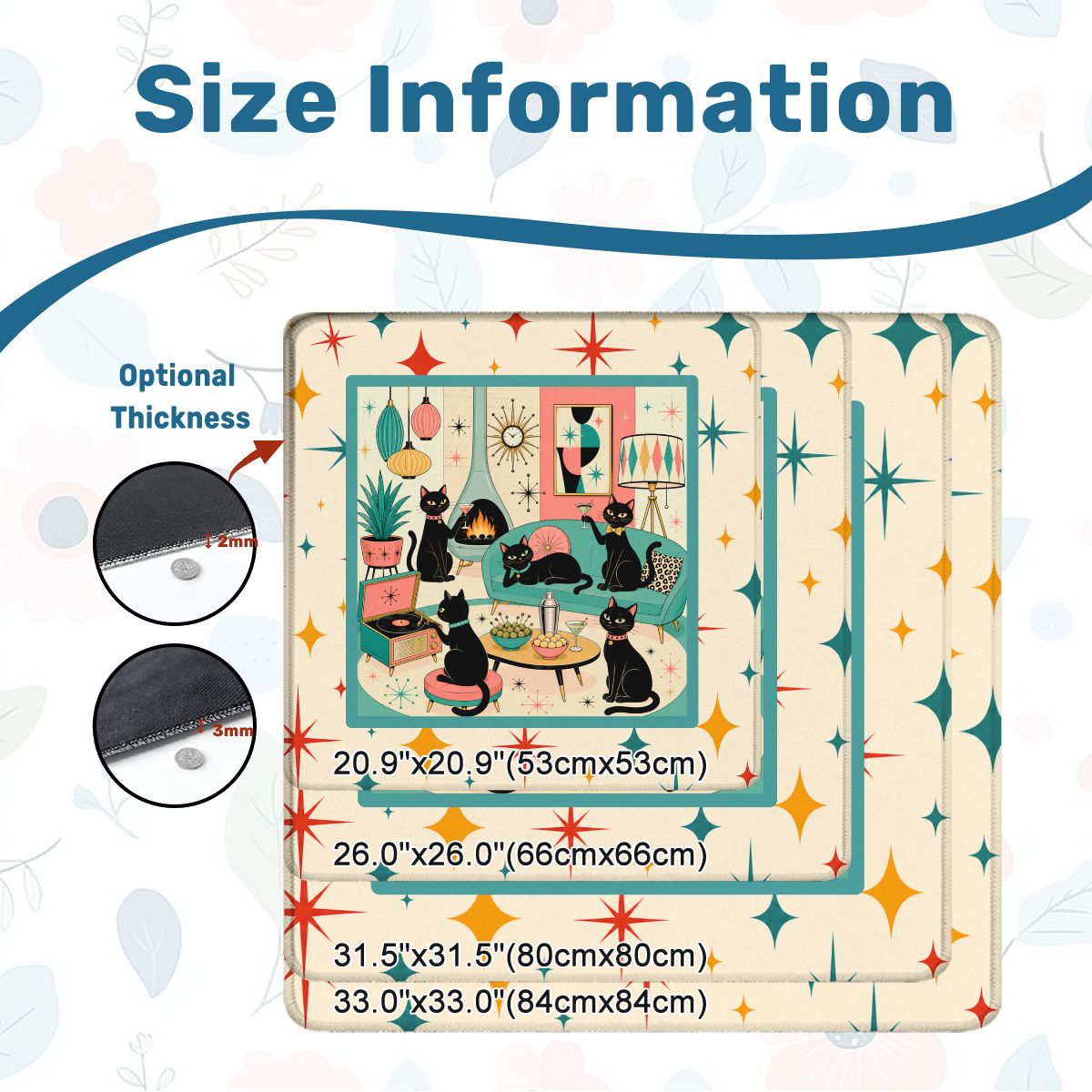 The Cool Cats Mahj Club Modcentric Mahjong Mat