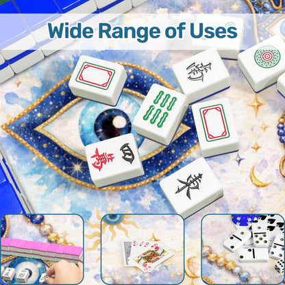 Evil Eye Blue Aura Mahjong Mat - Splash of Color Co.
