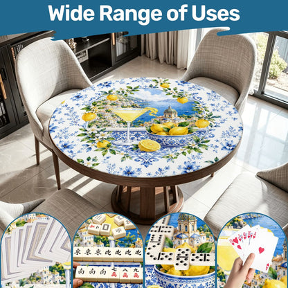 Lemondrop On The Amalfi Coast Round Mahjong Mat
