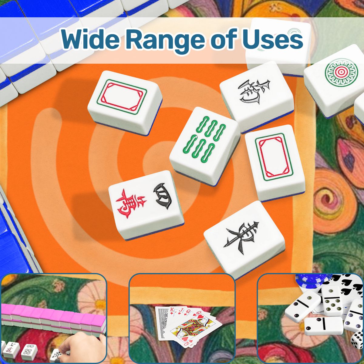 Klimt Watercolor Abstract Designed Mahjong Mat - Splash Of Mahj And Color Co.