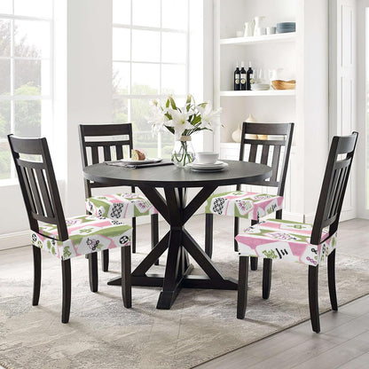 Mahjong Seat Covers, Pink Green Striped Chair Covers