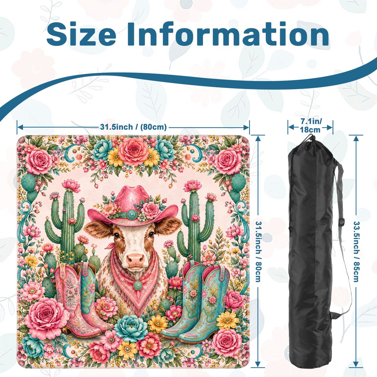 Holiday at the Hoedown Floral Pastels Mahjong Mat - Splash Of Mahj And Color Co.