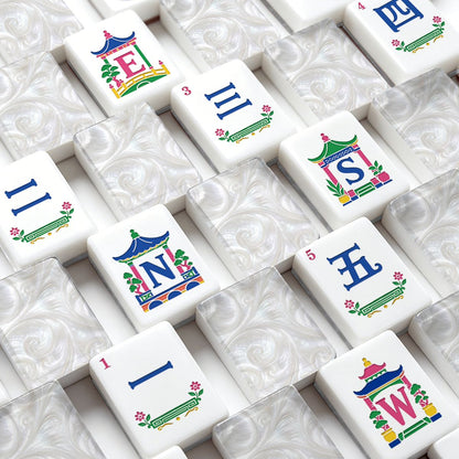 Mother Of Pearl Classic Chinoiserie American Mahjong Tiles