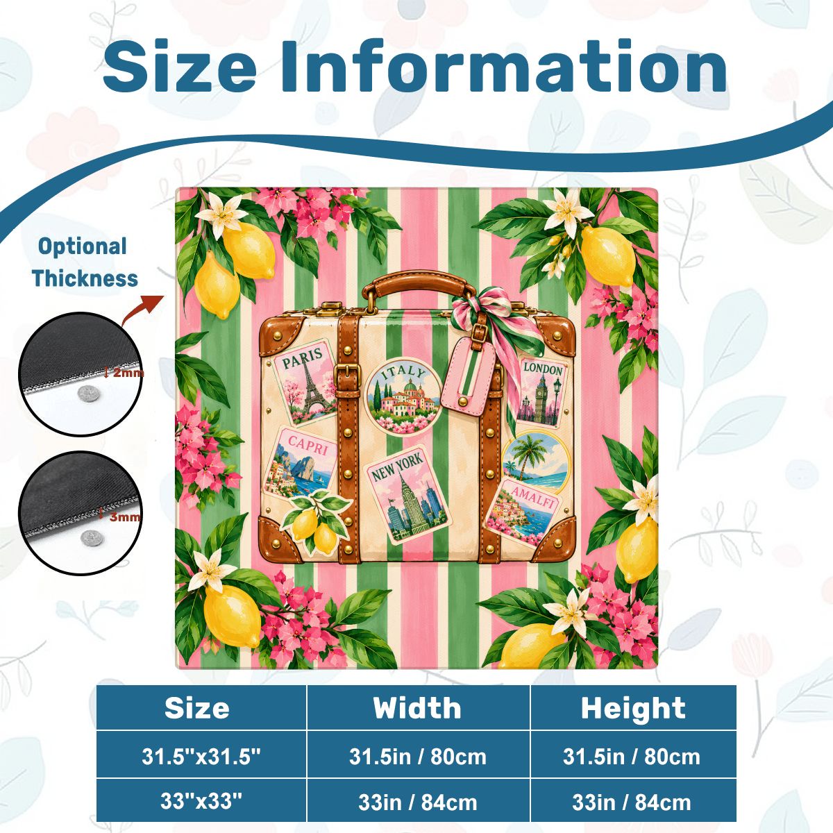 Preppy Green And Pink World Traveler Mahjong Mat Sleek Surface - Splash Of Mahj And Color Co.