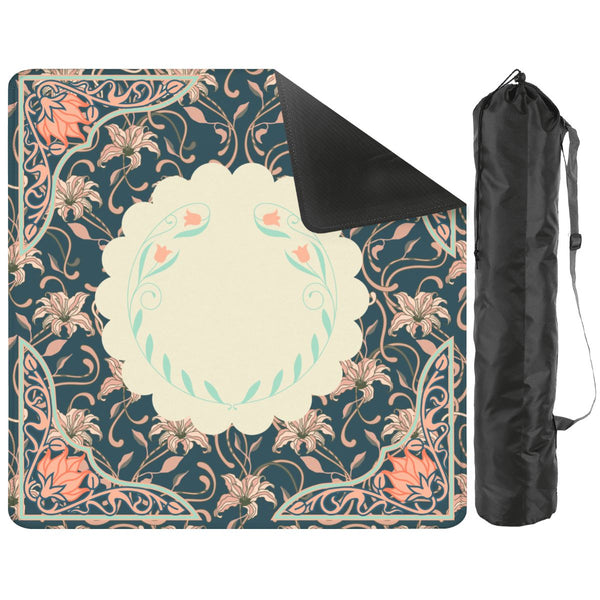 Art Deco Floral Nouveau Design Mahjong Mat - Splash of Color Co.