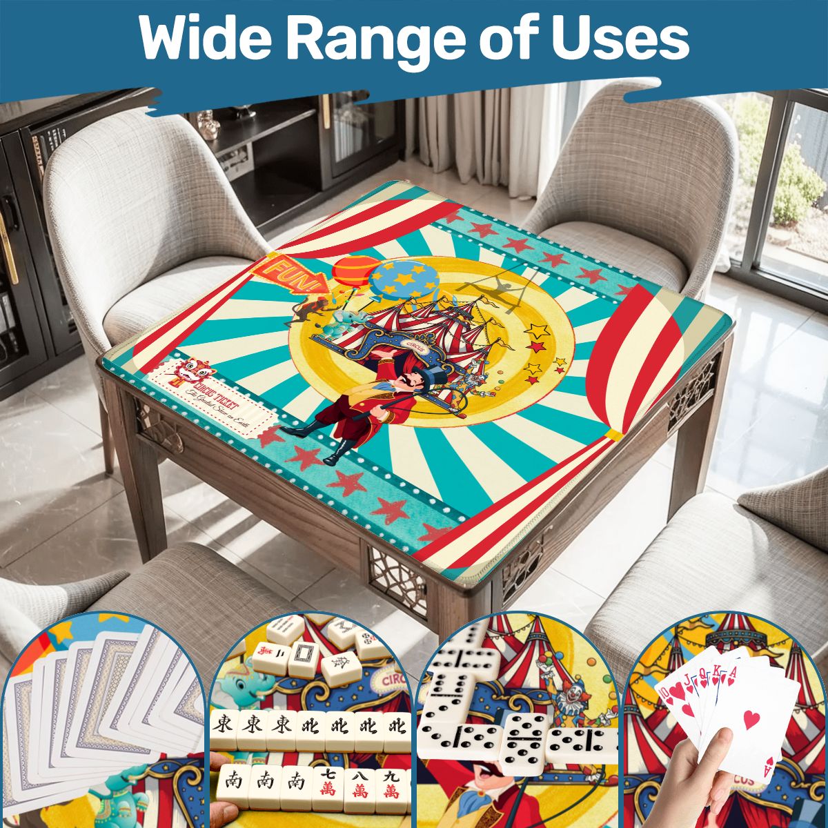 Send In The Clowns Circus Show Mahjong Mat