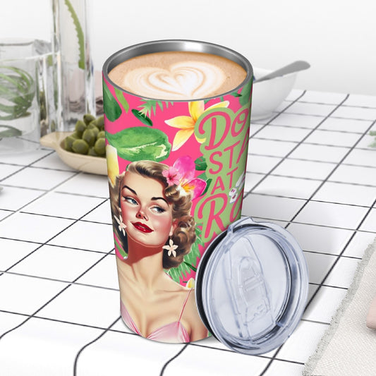 Funny Mahjong Tumbler, Don't Stare At My Rack Stainless Steel Insulated Tumblers with Lid & Straw