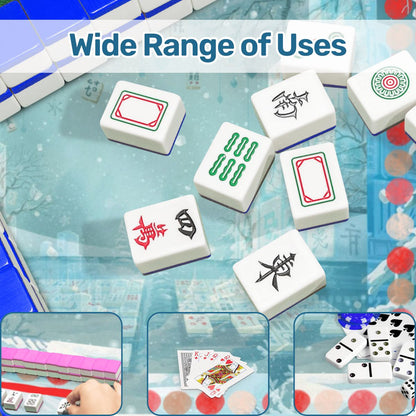 Whimsical Winter Mahjong in Moonlight, Frosty Cold Winter Night Mahj Game Night - Splash of Color Co.