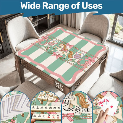 Wild West Wonderland Mahjong Preppy Striped Mahj Christmas Mat