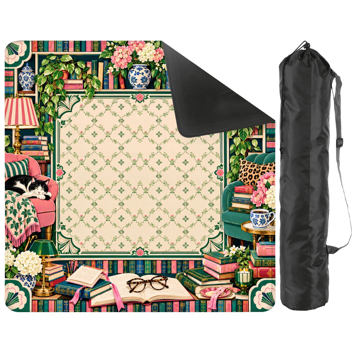 Mahj Between the Lines Book Lover Mahjong Mat