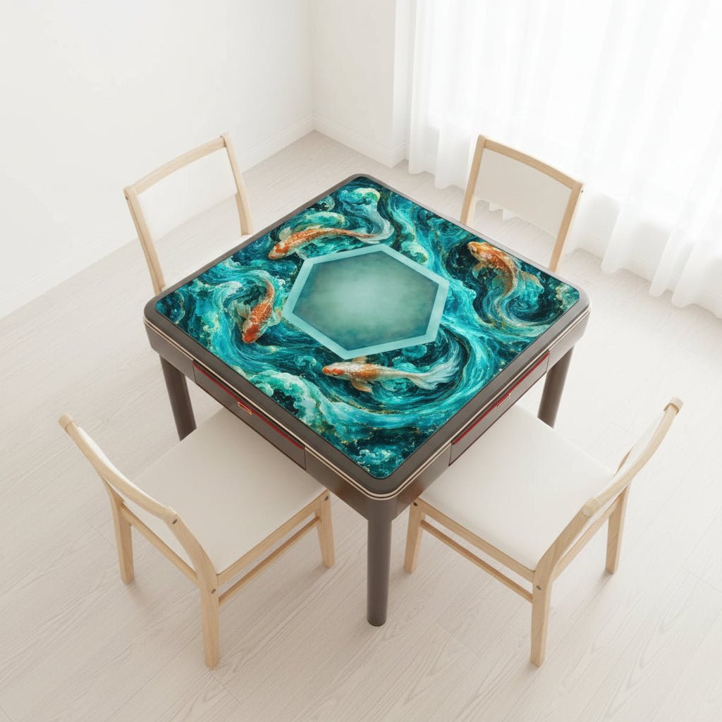 Koi Fish Tranquil Tides Mahjong Mat - Splash Of Mahj And Color Co.
