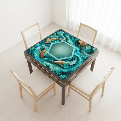 Koi Fish Tranquil Tides Mahjong Mat - Splash Of Mahj And Color Co.
