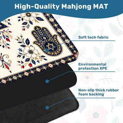 Star of David Hanukkah Mahjong Mat - Splash Of Mahj And Color Co.