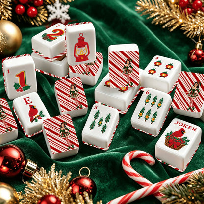Madge Sexy Vixen Christmas Mahjong Elf Christmas Engraved Tiles - Splash Of Mahj And Color Co.