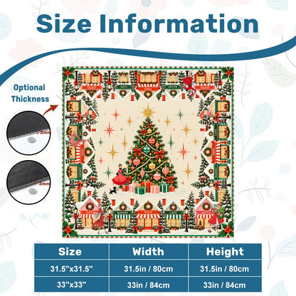 Home For The Holidays Nostalgic Mahjong Mat Sleek Surface - Splash Of Mahj And Color Co.