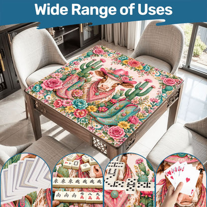 Holiday at the Hoedown Floral Pastels Mahjong Mat - Splash Of Mahj And Color Co.