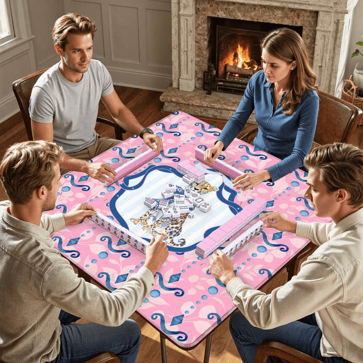 The Charleston Cheetah Mahjong Mat - Splash of Color Co.
