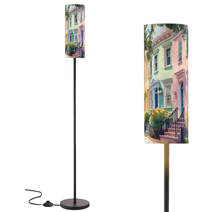 Charleston South Carolina Rainbow Row Modern Floor Lamp - Splash of Color Co.