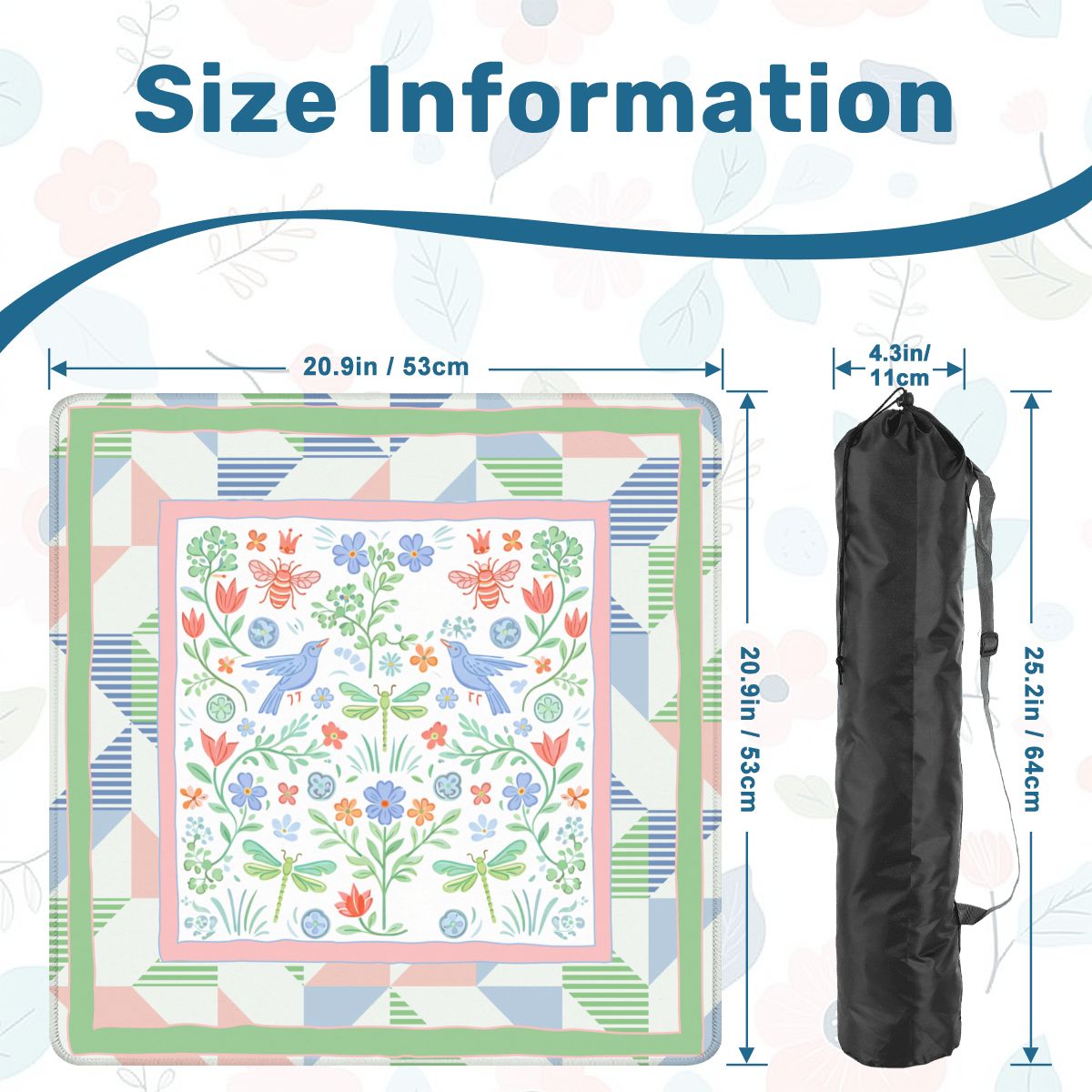 Garden Of Eden Floral Mini Mahjong Mat - Splash of Color Co.