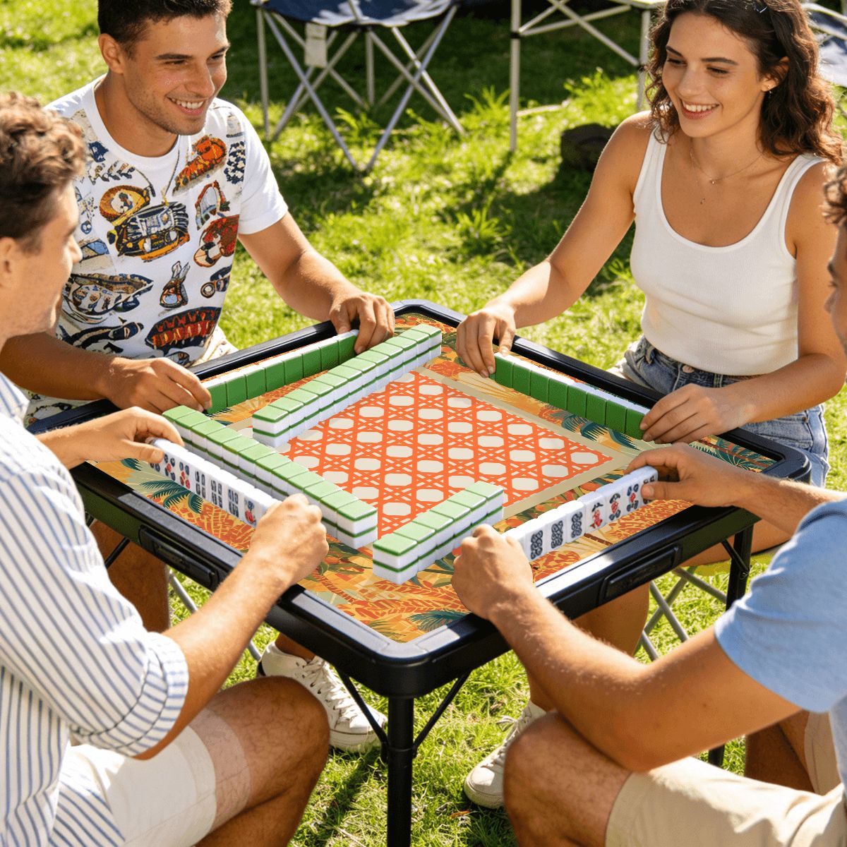 Tropicala Palm Mini Mahjong Mat (Ship Rolled up) - Splash of Color Co.