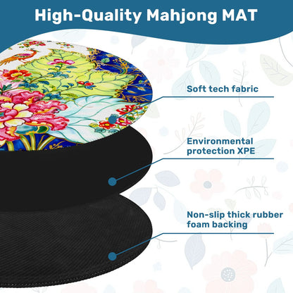 Tobacco Leaf Floral Round Mahjong Mat